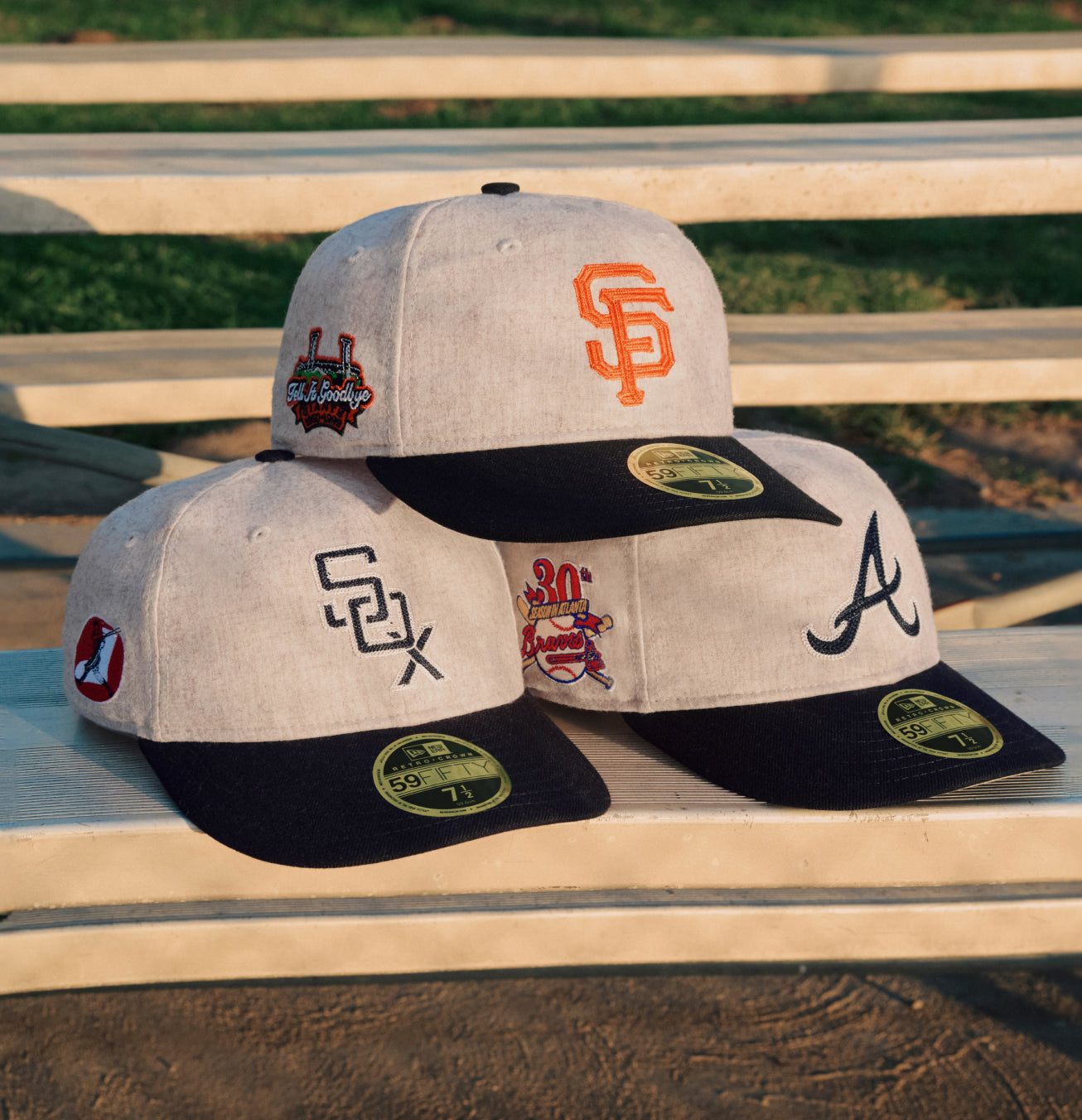 <p>Give your look an upgrade with Melton wool, genuine leather, and bronze hardware. Ballpark Classices is available now in two Retro Crown styles and a matching hoodie.</p>