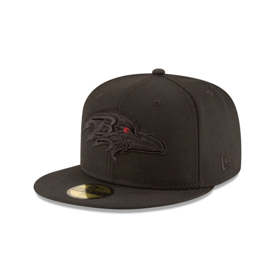 Baltimore Ravens Black On Black 59FIFTY Fitted Hat - New Era Cap