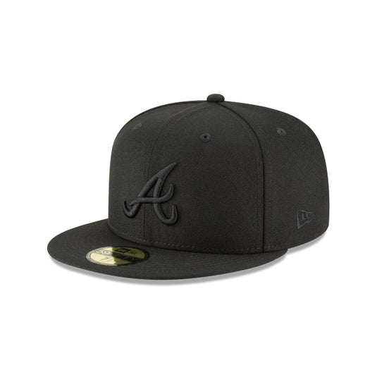 Atlanta Braves Blackout Basic 59FIFTY Fitted Hat - New Era Cap