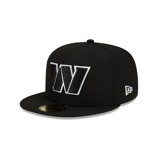 Washington Commanders Black and White 59FIFTY Fitted Hat - New Era Cap